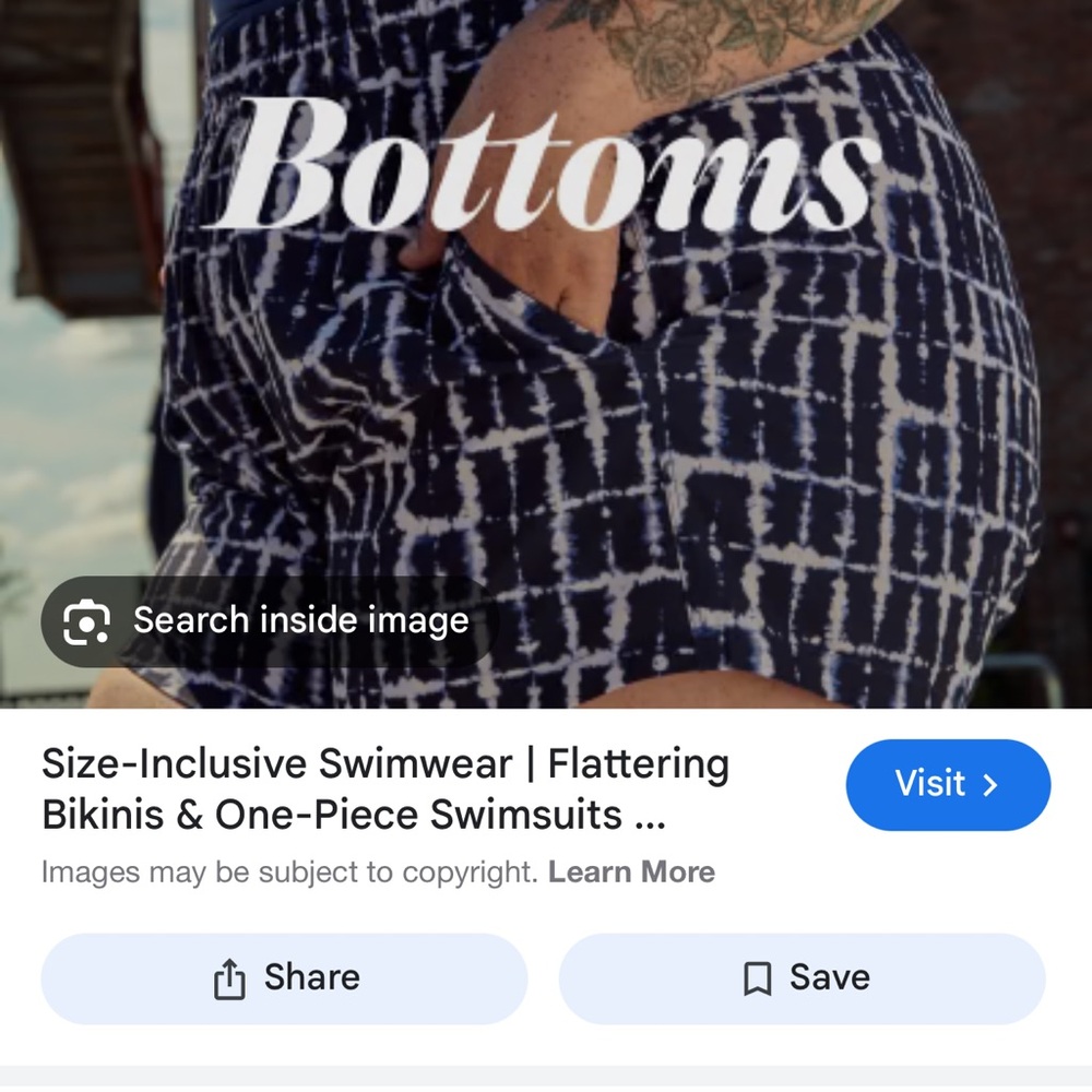 Universal Standard Blue and White Swim shorts NWT US size Large (women’s 22-24)